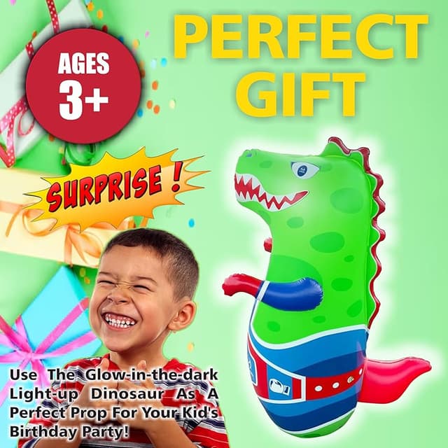 Thumbnail 5 de Marwan Sports Punch Light & Roar Dinosaur Bop Bag 47"