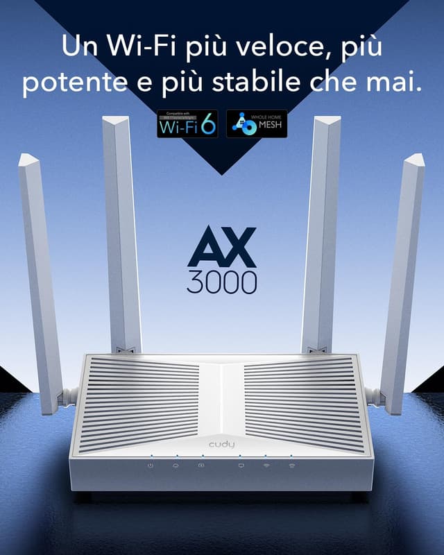 Detalle de Cudy WR3000E WiFi 6 router AX3000