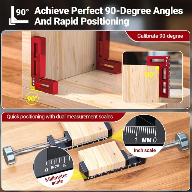 Detalle 2 de 90-Grad-Positionierwinkel Set mit 4 Stück