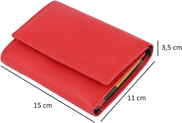 Detalle 2 de Portafoglio donna Laura Biagiotti in vera pelle con interno multicolore e scatola regalo