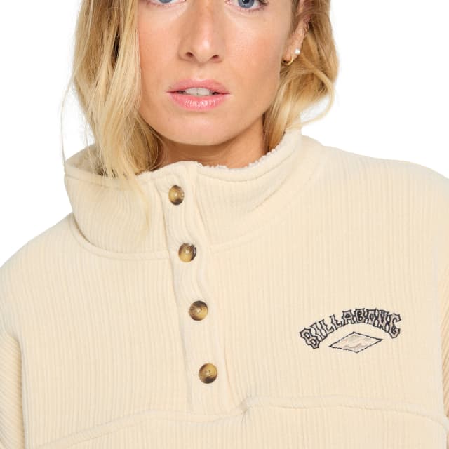 Detalle 1 de Billabong All Mine sudadera de mujer de pana con cuello alto