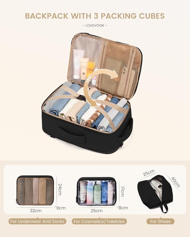 Thumbnail 3 de LOVEVOOK Sac à Dos Voyage Cabine 40L