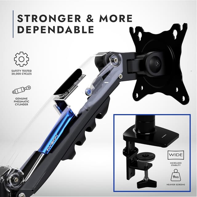 Detalle 2 de Invision MX200 single monitor arm 19–32 inch