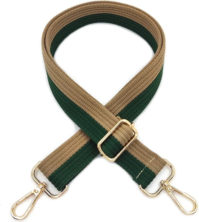 Thumbnail 6 de Yudawang verstellbarer Taschengurt zum Wechseln (3,8 cm) mit Karabiner, Weiß-Braun – Schulterriemen für Damen