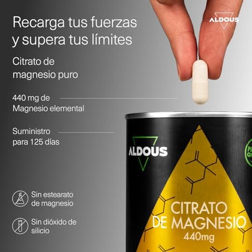 Detalle 2 de Citrato de Magnesio 440 mg — 250 cápsulas 💊