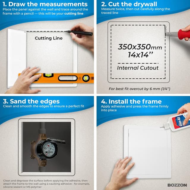 Detalle de Access panel drywall 350 x 350 mm