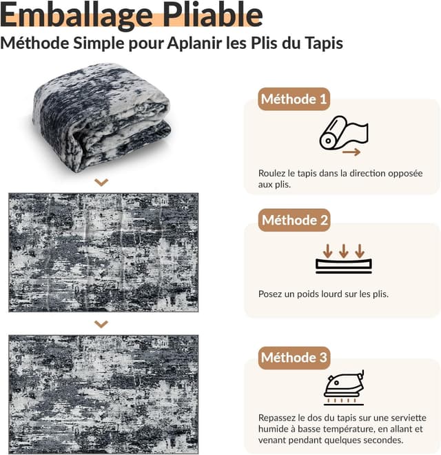 Thumbnail 4 de INOVADAY Tapis salon 180x270 antidérapant