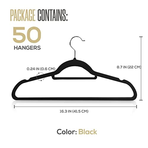 Thumbnail 4 de Utopia Home Perchas de Terciopelo 50 unidades