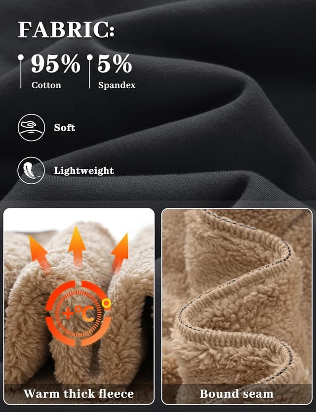 Thumbnail 3 de TACVASEN Sherpa‑lined Men's Fleece Pullover Jumper