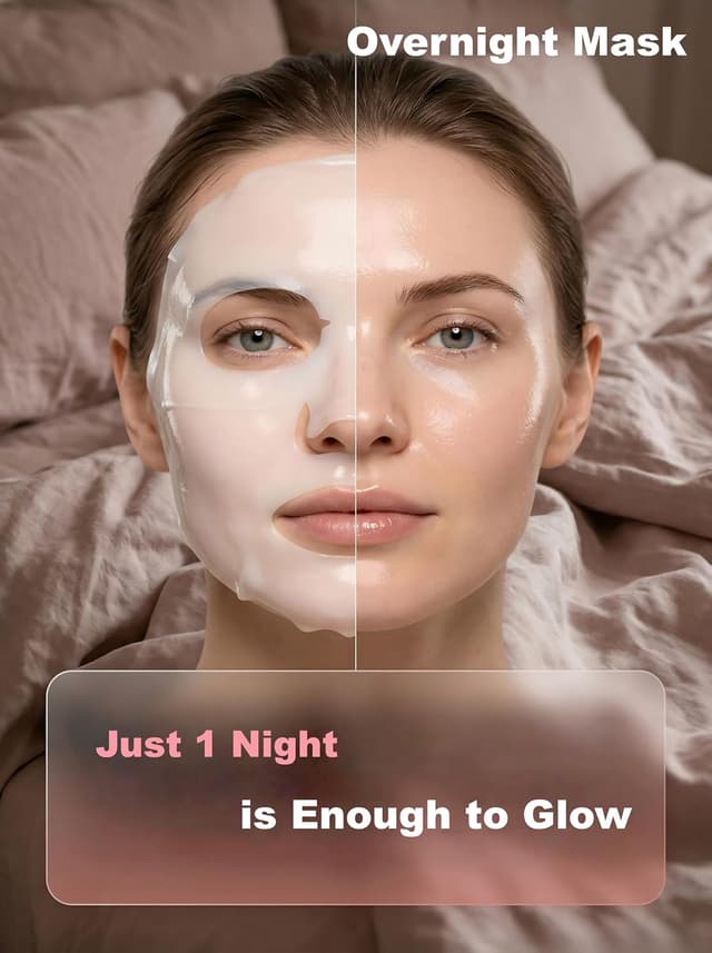 Detalle de YZ&YL Collagen Maske (5 Stück) – Nachtmaske mit Kollagen, Hyaluron & Niacinamid