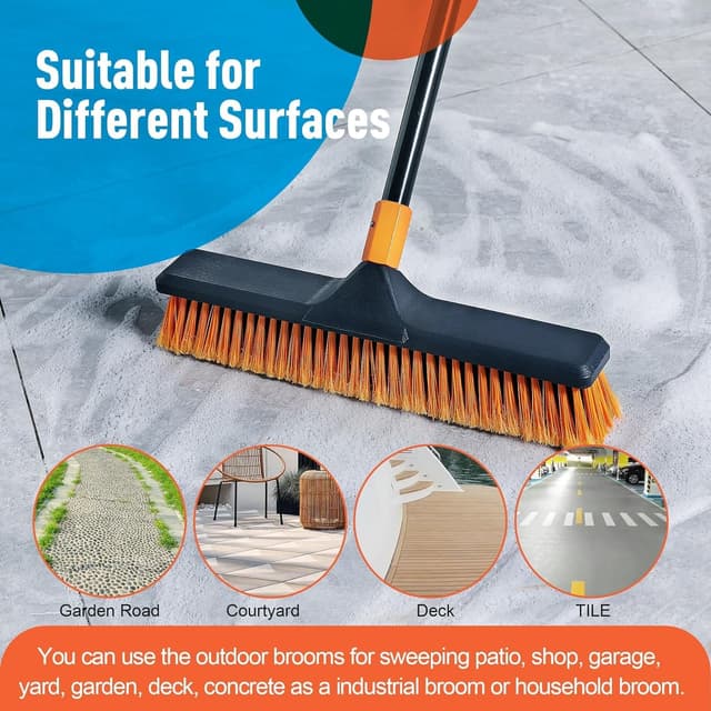 Thumbnail 4 de Garden Broom Heavy Duty 66 in outdoor brush 🧹