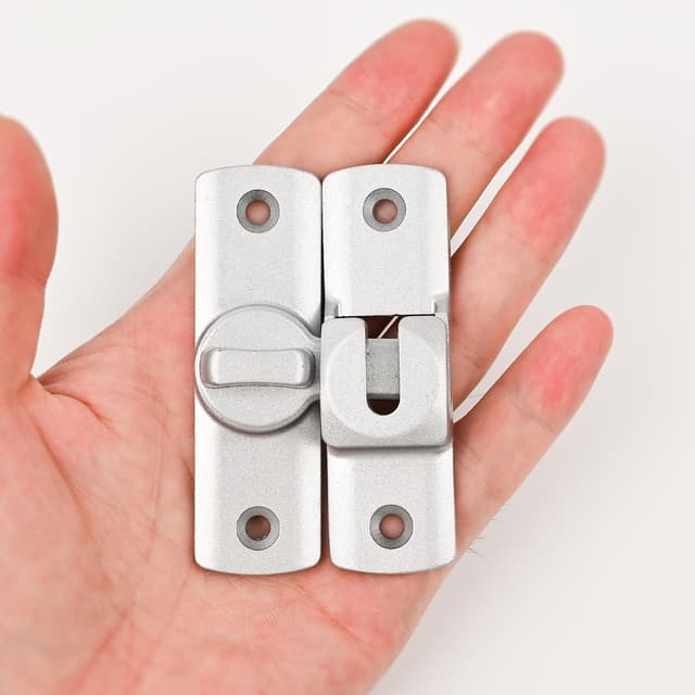 Thumbnail 6 de Sliding door latch, 2 pack black alloy