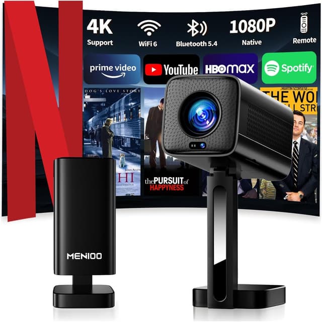 Imagen de MENIOO Mini Beamer 4K 400 Lumen đź“˝ en OfertitasTOP