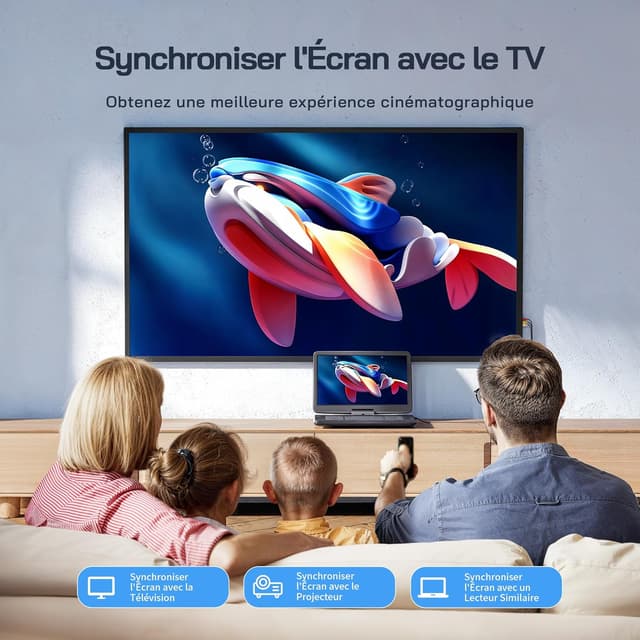 Thumbnail 4 de WOLFANG Lecteur DVD portable 15,6"