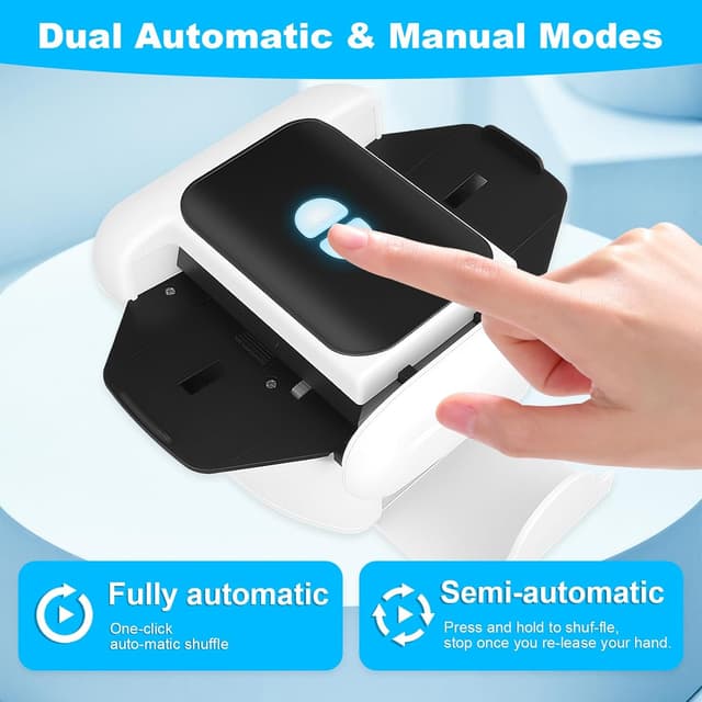 Detalle 2 de Aquota mélangeur de cartes automatique rechargeable (portable, silencieux) pour 1 à 2 jeux