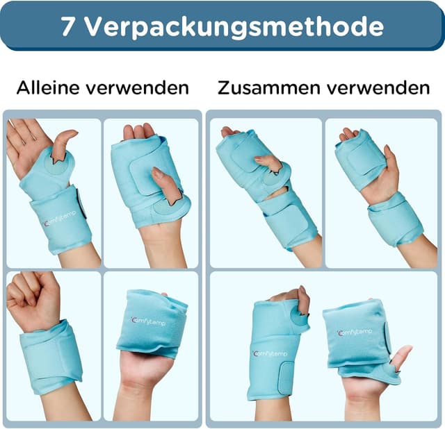Thumbnail 4 de Comfytemp Kühlmanschette Handgelenk 2 Stück