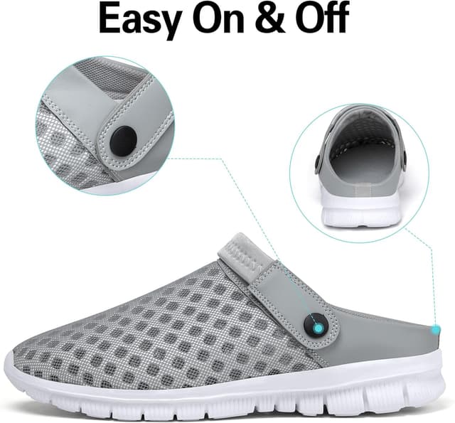 Thumbnail 6 de SAGUARO Unisex Clogs & Sommer-Hausschuhe (leicht, grau) – Gr. 36–48