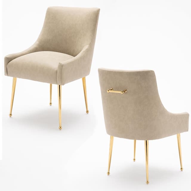 Detalle de Faux Leather Dining Chair Set of 2