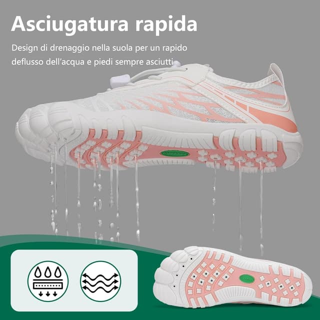 Detalle de SAGUARO Scarpe Barefoot minimaliste da donna pieghevoli e ad asciugatura rapida (35-43 EU)