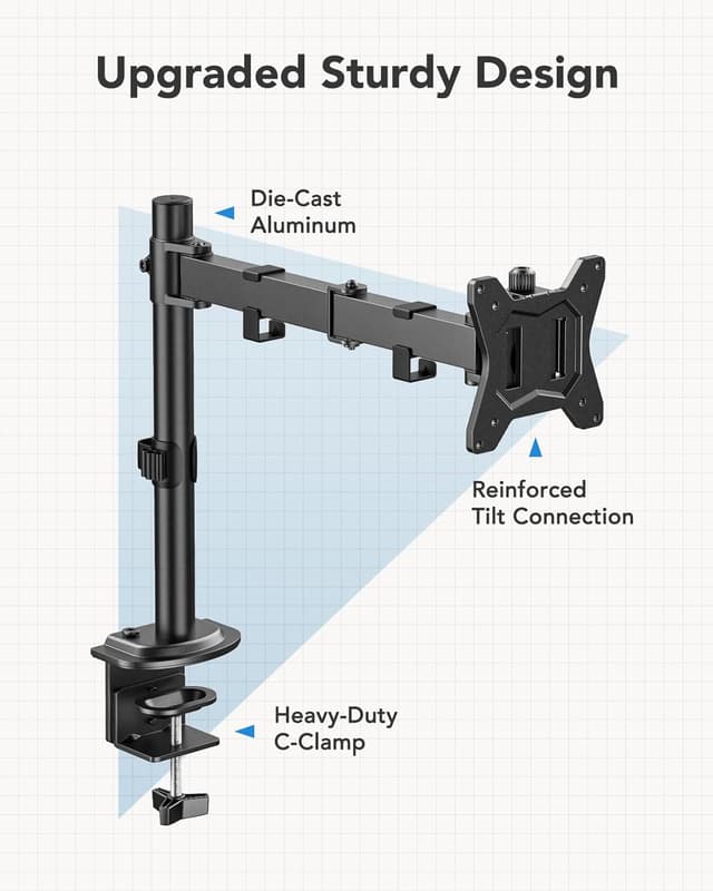 Thumbnail 2 de HUANUO Monitor-Halterung für 13–32 Zoll: höhenverstellbar, neig- schwenk- und drehbar (VESA 75/100)