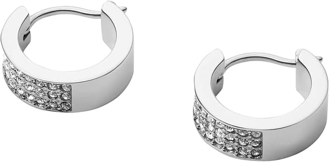 Thumbnail 6 de Fossil JF04743040 Pendientes de aro Ellis, acero inoxidable 💍