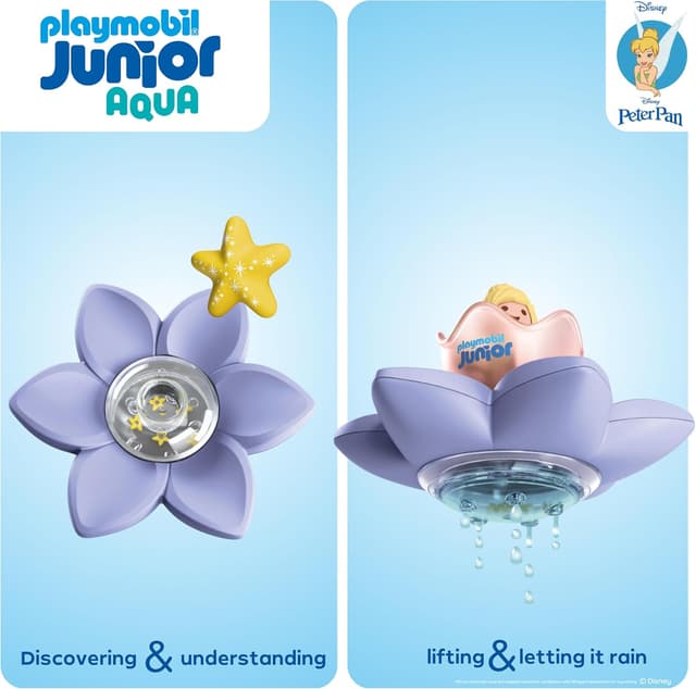 Detalle 2 de Playmobil JUNIOR Aqua & Disney Tinkerbell’s Magic Fairy Swimming Flower (71772)