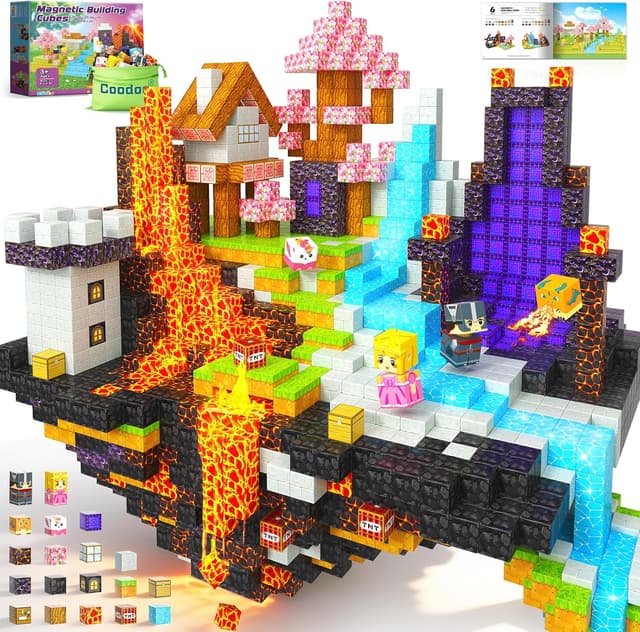 Detalle de Coodoo Magnetic Blocks: Mine Magnet World Blocks 🧱