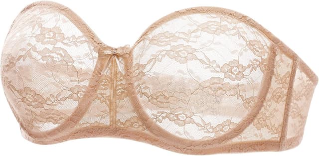 Detalle de DOBREVA Femme soutien-gorge sans bretelles grande taille à armatures, bandeau transparent