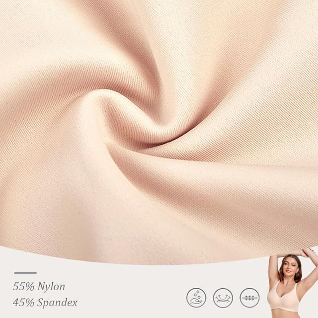 Detalle de Vinfact Seidig Glatter Still-BH Damen (ohne Bügel) – nahtloser Schwangerschafts- und Still-BH mit BH-Verlängerungen