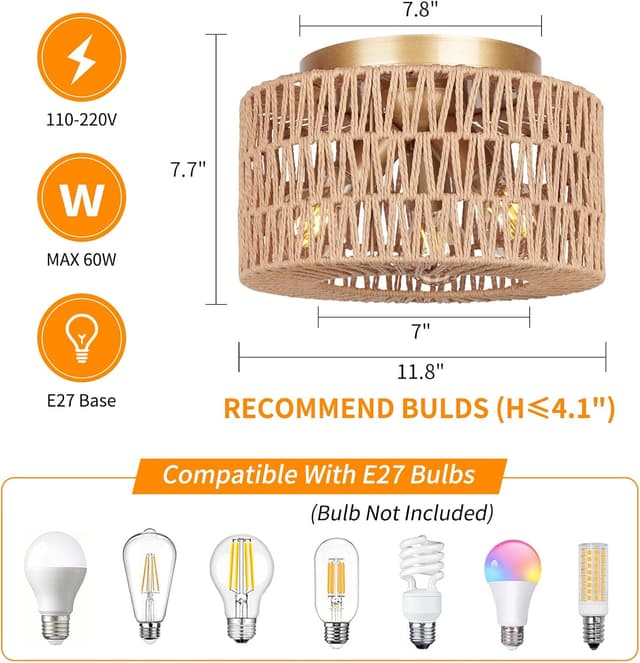 Thumbnail 6 de FRIDEKO HOME Deckenlampe Boho 3-flammig