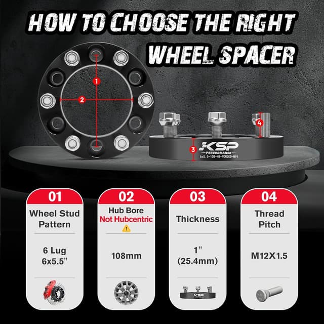 Thumbnail 4 de KSP 6X5.5 Wheel Spacers 25mm