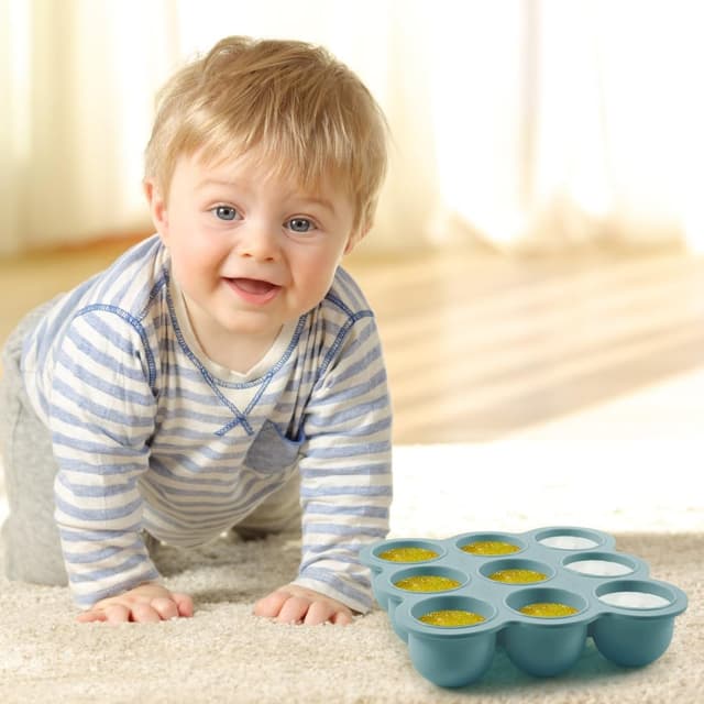 Thumbnail 6 de Aolso contenitore in silicone con 9 scomparti da 75 ml, per freezer, BPA-free, blu