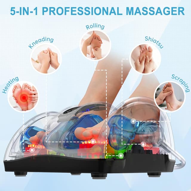 Detalle de TISSCARE Shiatsu Foot Massager with Heat for Pain Relief
