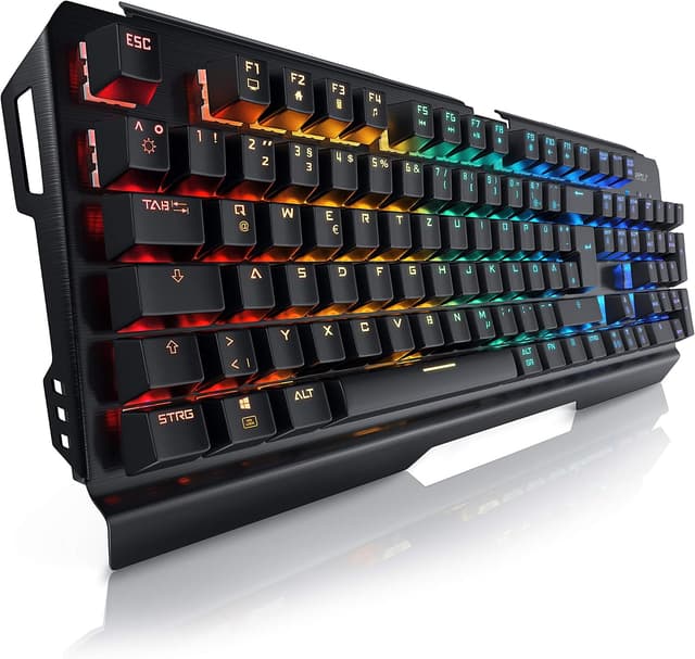 Detalle 2 de TITANWOLF Gaming Set: Mechanische Tastatur ALUMAR 10800dpi Maus