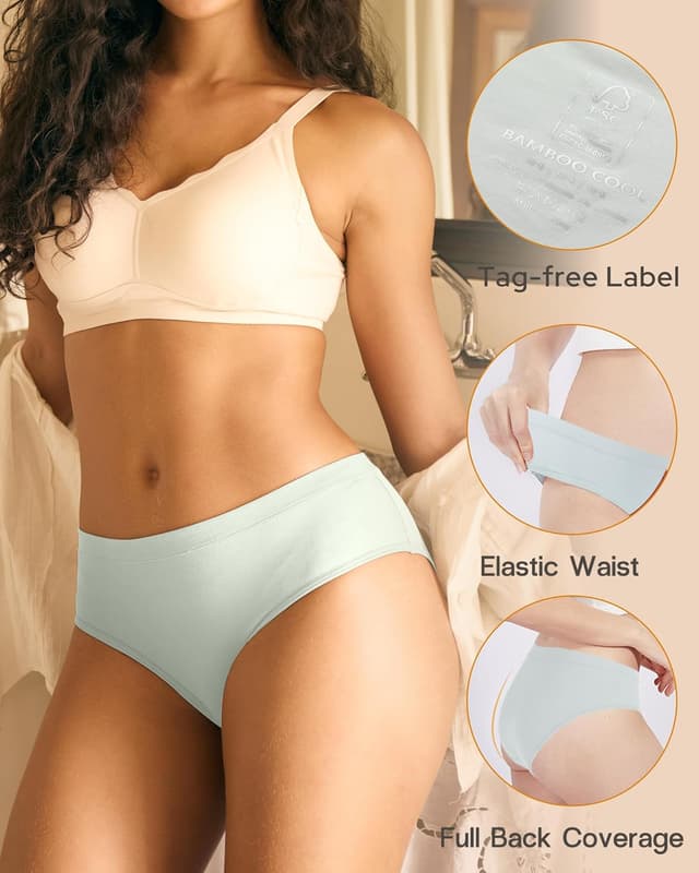 Thumbnail 4 de Bamboo Cool Women's Moisture-Wicking Underwear, 5-Pack