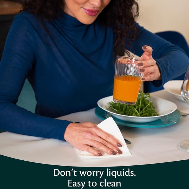 Detalle de Flowen tovaglia antimacchia rettangolare impermeabile bianca 140x180 (Made in Italy)