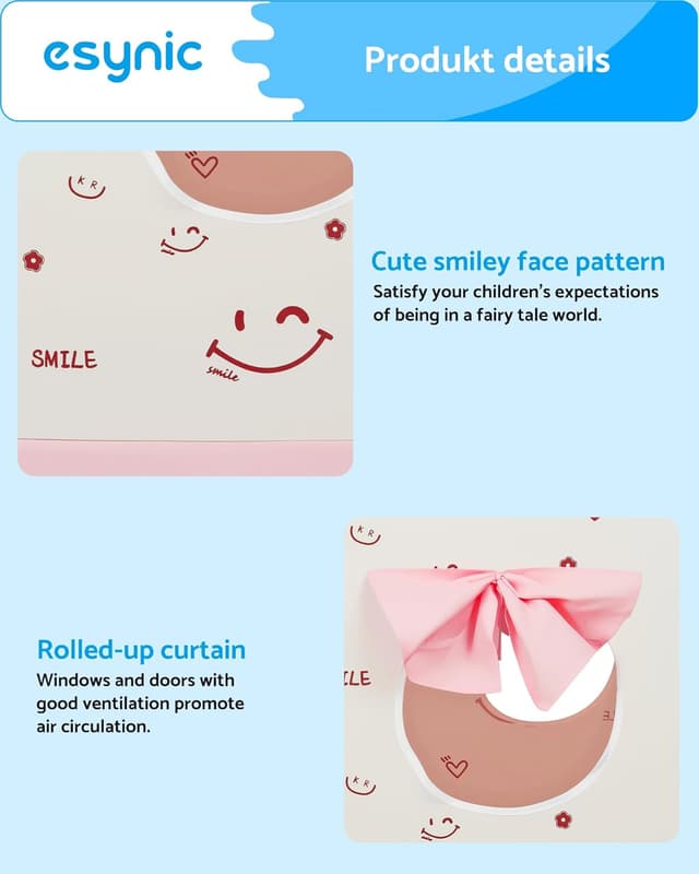 Thumbnail 6 de eSynic Kids Indoor Playhouse Tent with Lights & Windows (Pink) – large portable play tent for ages 3–12