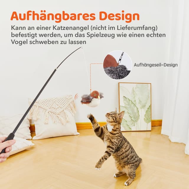 Thumbnail 5 de Potaroma Flatternder Spatz 10,2 cm 🐱