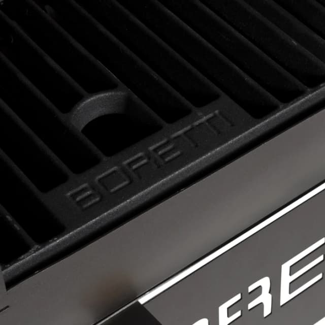 Detalle de Boretti Terzo – kompakter Grill für Camping, Balkon und kleine Gärten