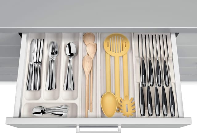 Detalle de Tescoma FlexiSpace porte-couteaux pour tiroir (jusqu’à 9 couteaux), plastique