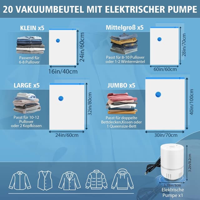 Thumbnail 5 de NATNAV Vakuumbeutel 20 Stück 100x70 cm