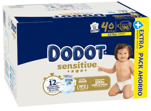 Thumbnail 1 de Dodot Pañales Sensitive T4+ 96 uds 👶