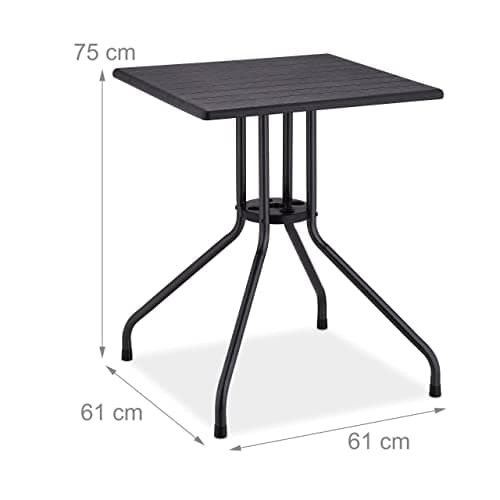 Thumbnail 2 de Relaxdays Mesa Jardín 75×61×61 cm mesita balcón