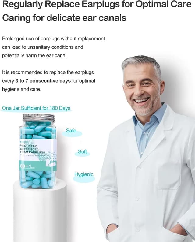 Thumbnail 6 de VeoryFly Soft Foam Ear Plugs 122pcs