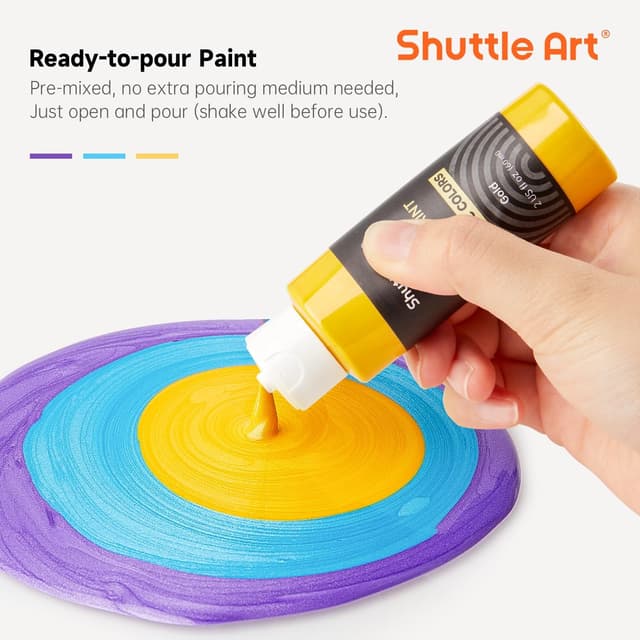 Detalle 2 de Shuttle Art Metallic Pouring Set 24 Farben