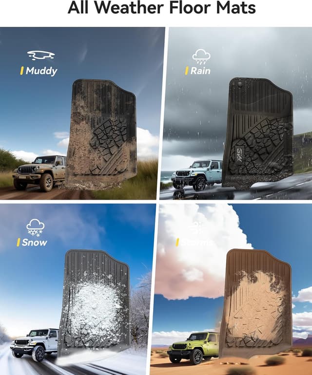 Thumbnail 4 de 3W Floor Mats for Jeep Wrangler 4XE 2021-2026