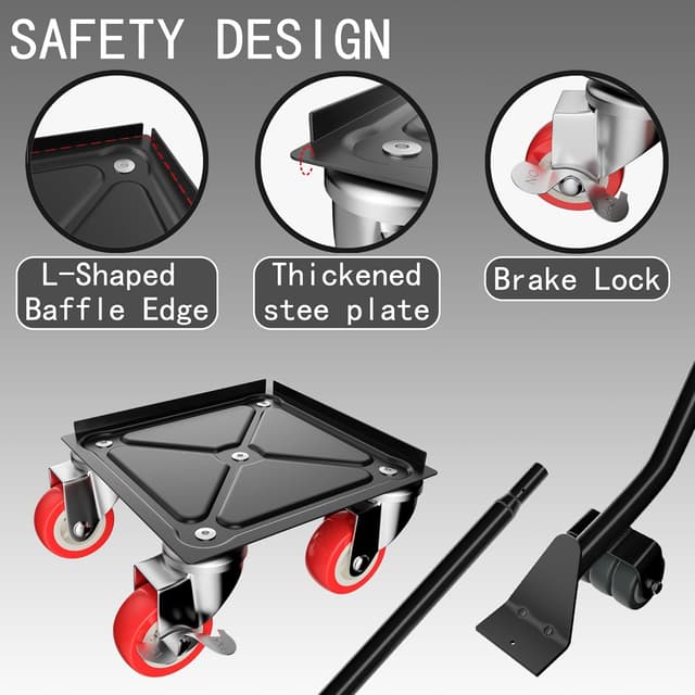 Detalle 2 de MYUEA Furniture Dolly 1800 lbs capacity 🛠