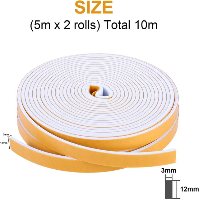 Thumbnail 1 de AiQInu Burlete 12mm x 5m espuma adhesiva