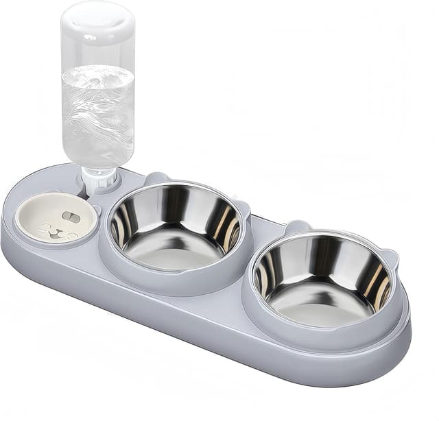 Thumbnail 6 de Marchul 3-in-1 Katzennapf Set: Futter-, Wasser- und Wasserspender-Schalen mit 15° Neigung