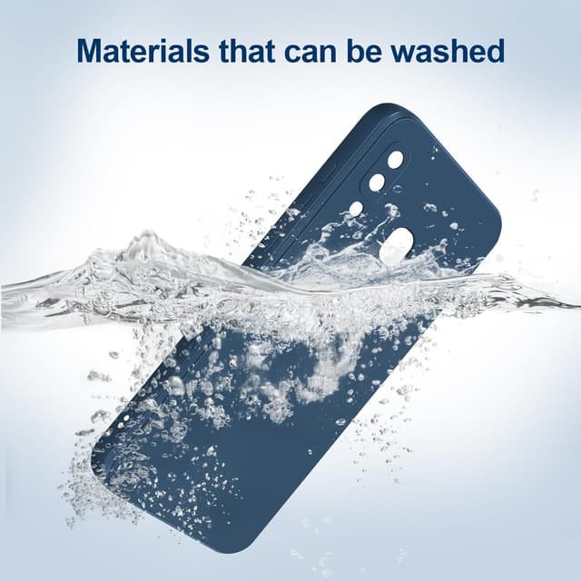 Detalle 1 de GiiYoon Liquid-Silicone-Hülle für Samsung Galaxy A20e – Rundumschutz mit weichem Mikrofaserfutter (blau)